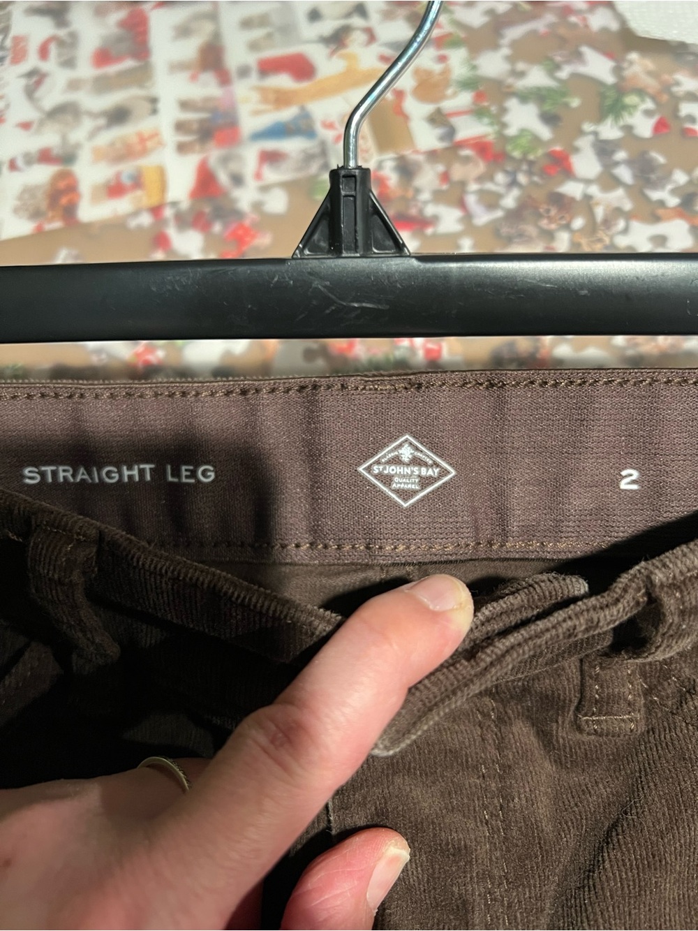 St. John's Bay Brown corduroy  Pants - Picture 4 of 4